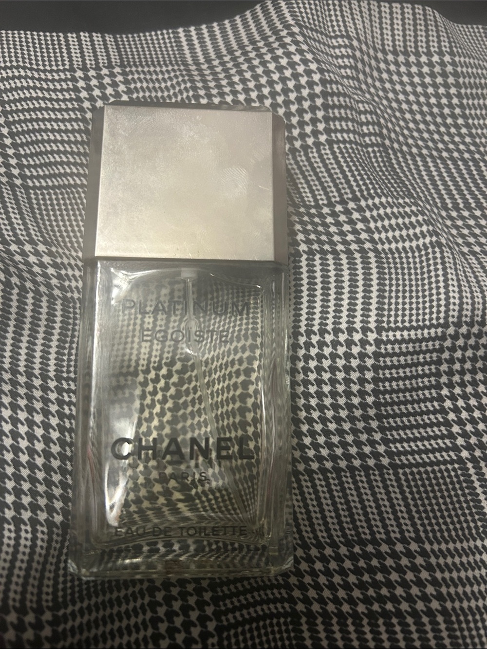 CHANEL Clear Glass & Silver Cap Fragrance Bottle